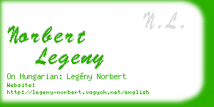 norbert legeny business card